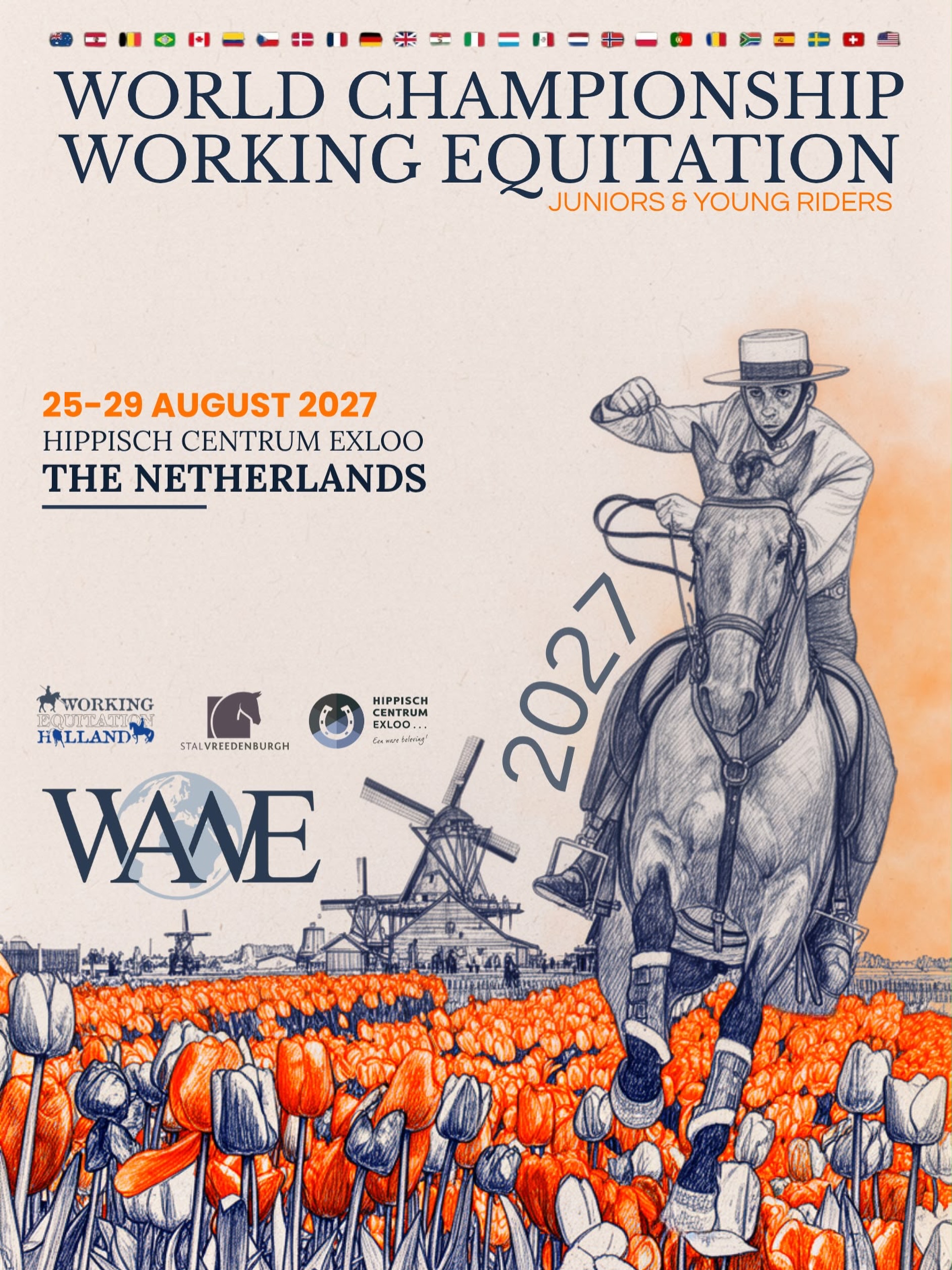 Date announced: WAWE World Championship for Juniors and Young Riders 2027 — event poster
